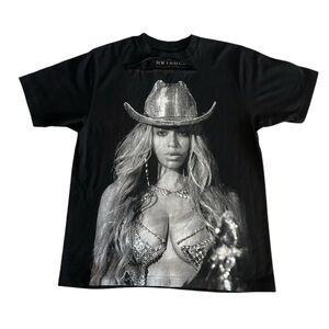 Beyonce Renaissance Tour Shirt Cowboy Hat Cowgirl Manufacturer Distressing Large